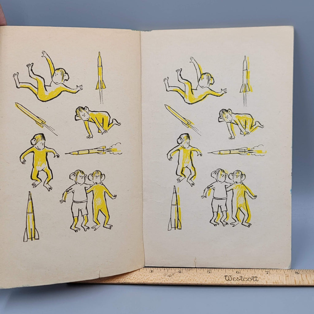 Childrens The Monkey In The Rocket Wonder Books Easy Reader PB 1962