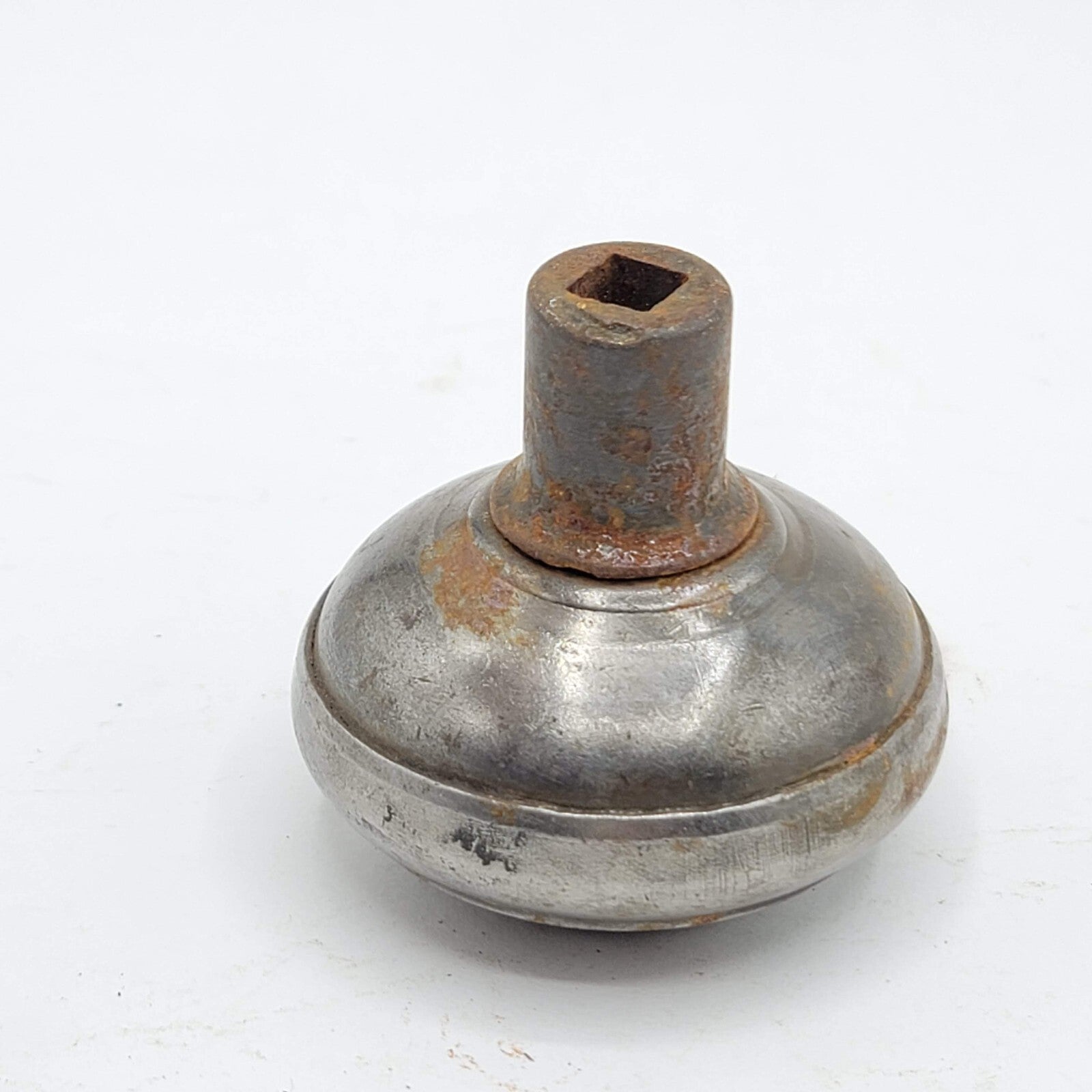 Single Vintage Steel Ornate Design Knob Reclaimed Salvage 2.25"