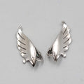 Vintage Trifari Clip on Earrings Silver Plated Leaf Climber 1.25"