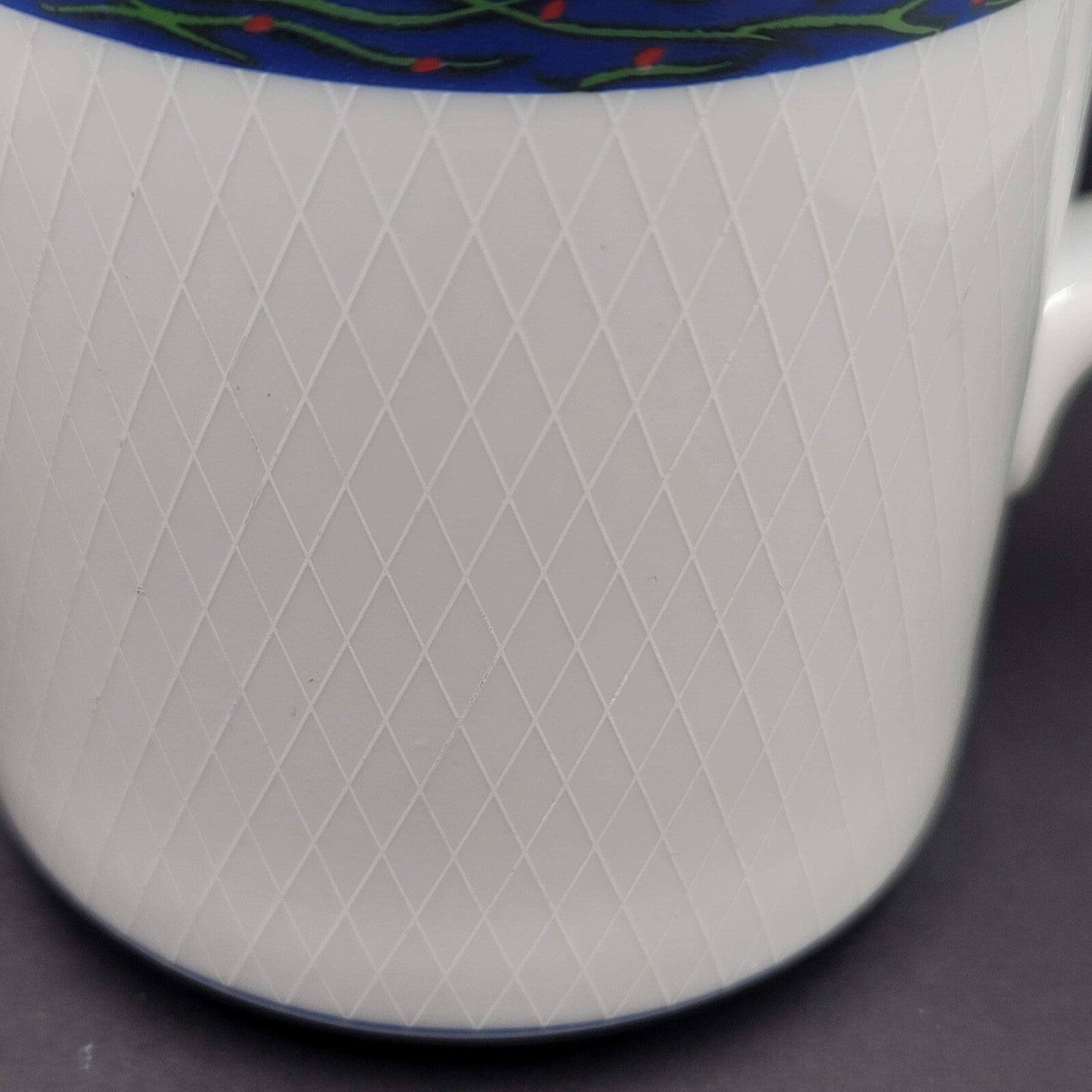 Vintage Dansk NEW SCANDIA Porcelain Coffee Mug Blue White Retired EXC Portugal