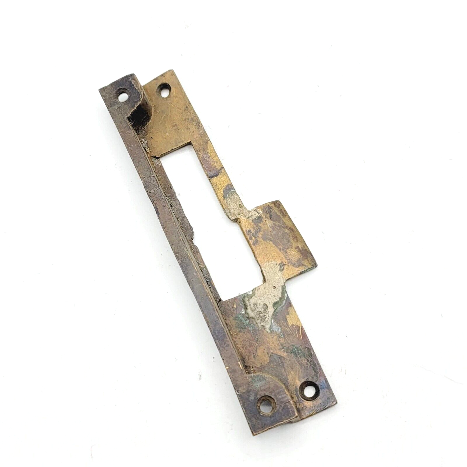 Antique Bronze Exterior Door Strike Plate Mortise Inset 7" x 1 1/2"