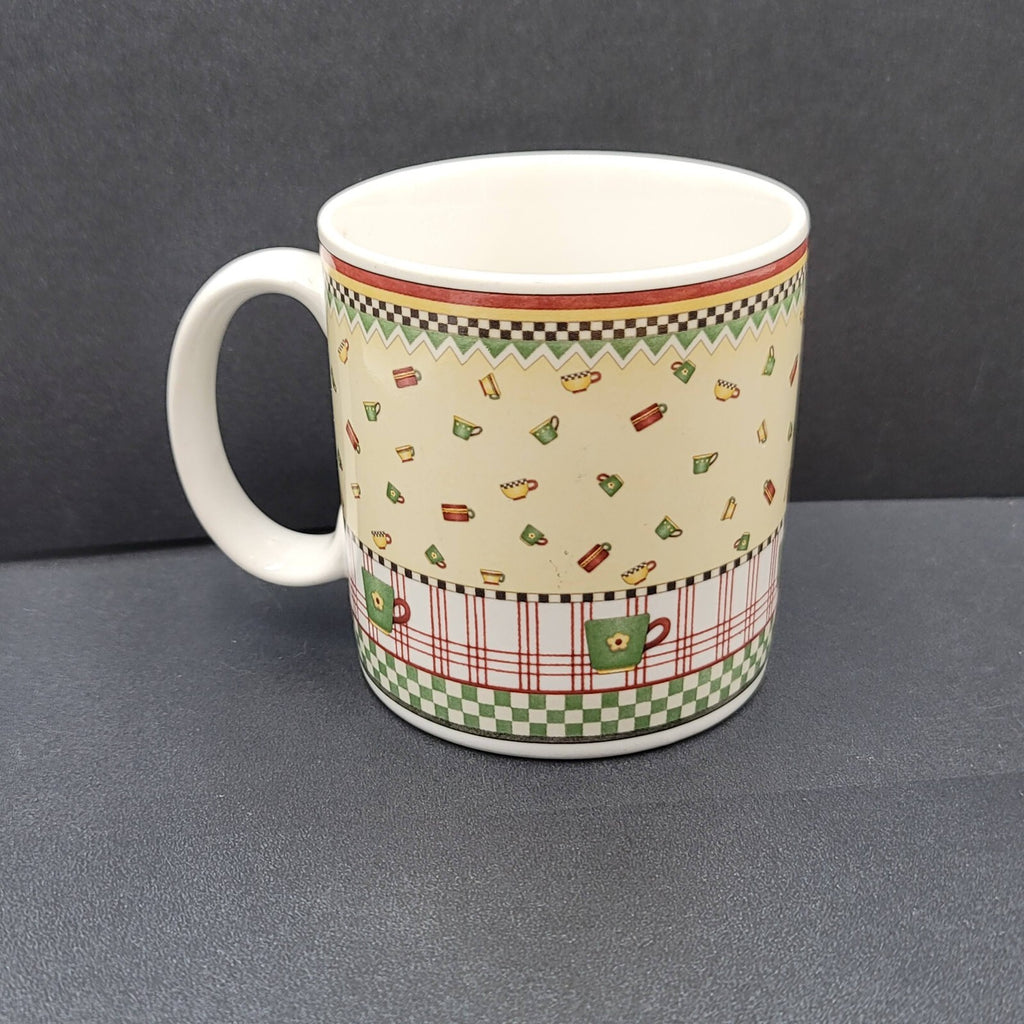 Vintage Sakura Debbie Mumm Coffee Mug 2001 Red Black White Green