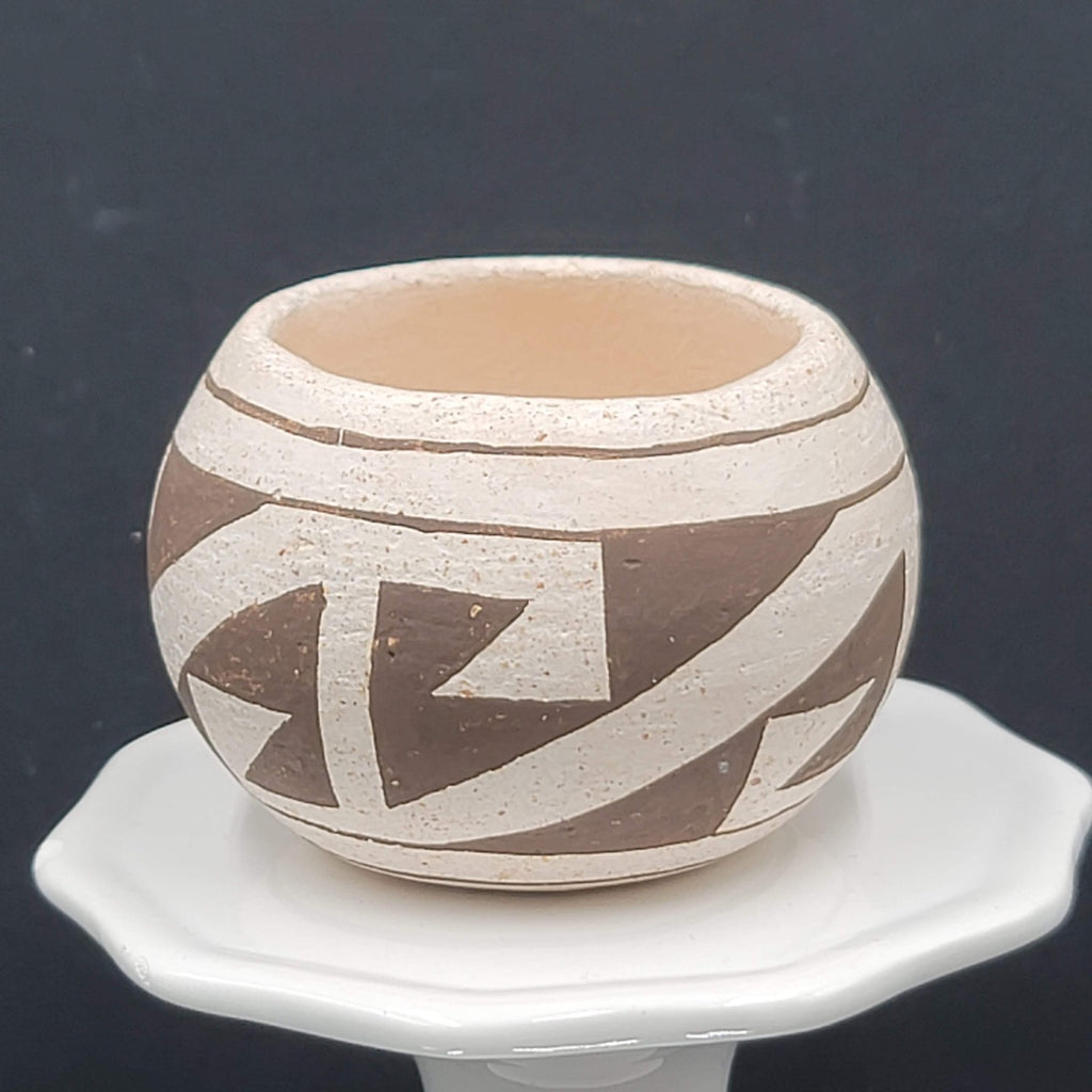 Vintage Pueblo Miniature Pottery Bowl New Mexico Native American 2.5 in