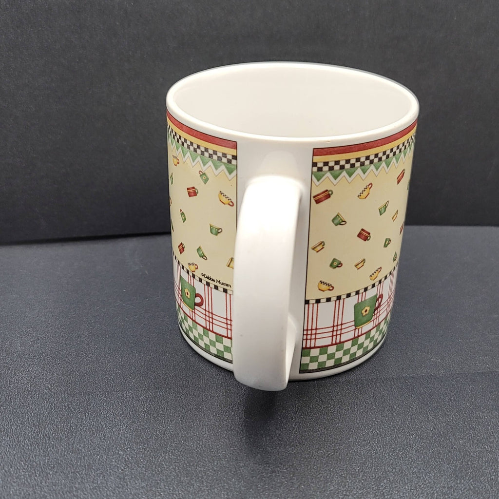 Vintage Sakura Debbie Mumm Coffee Mug 2001 Red Black White Green