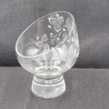 Wendell August Forge Hand Etched Bird Angled Snifter Glass Signed D.King