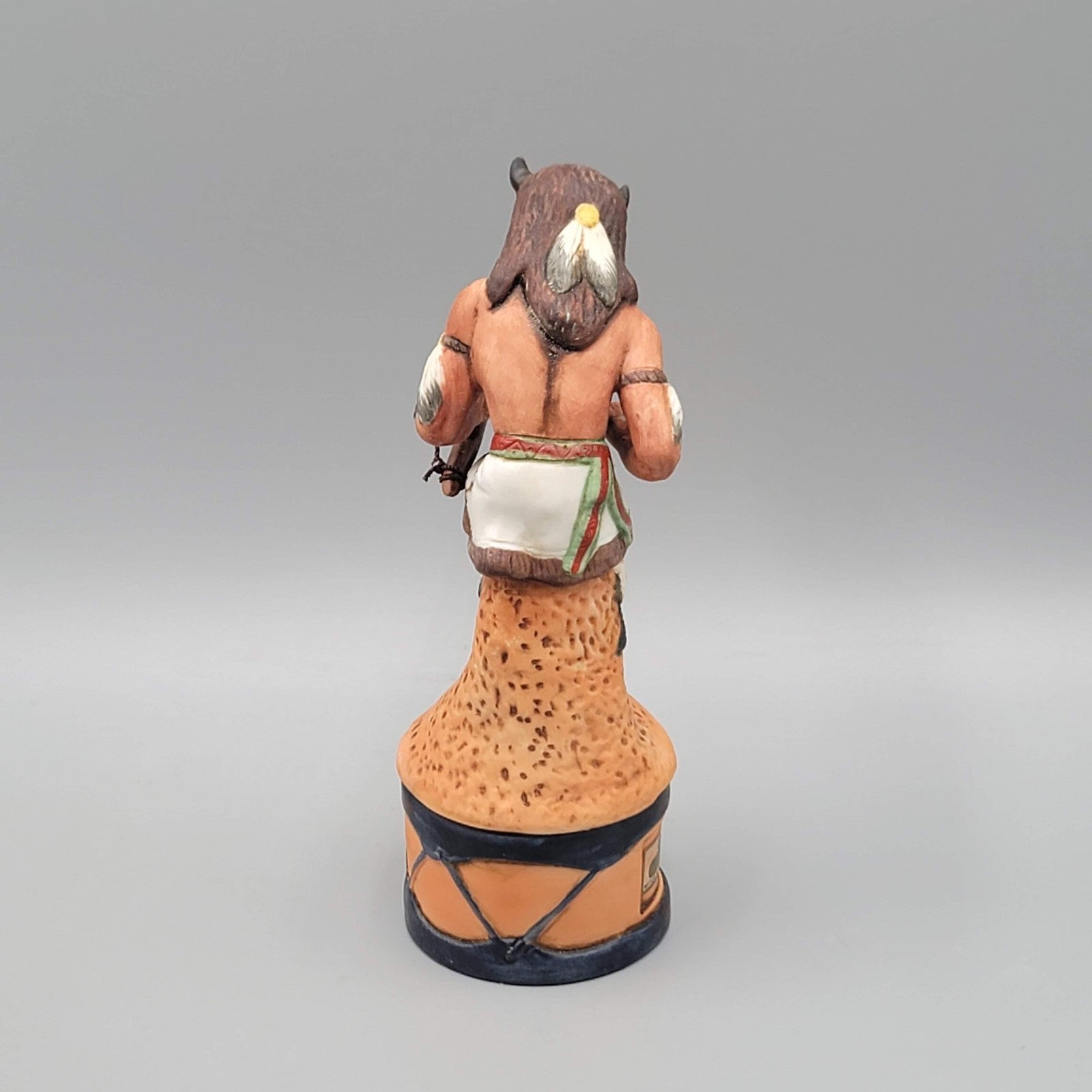 Vintage Ski Country Buffalo Dancer Mini 50ml Bourbon Whiskey Decanter 1980 6.5"
