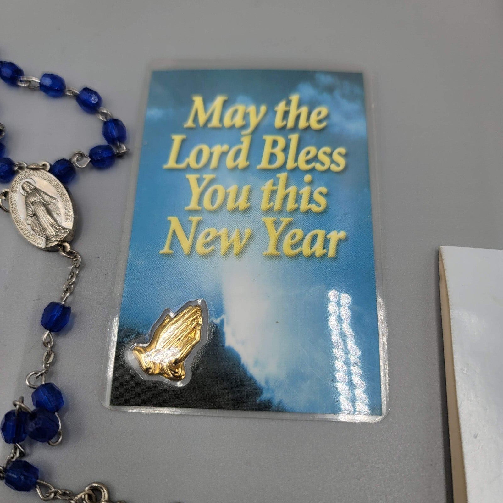 Vintage Catholic Religious Collection Lot Prayer Cards Necklaces Rosary