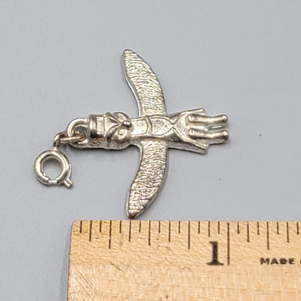 TOTEM POLE Charm Pendant Alaska Native American Silver tone 1"