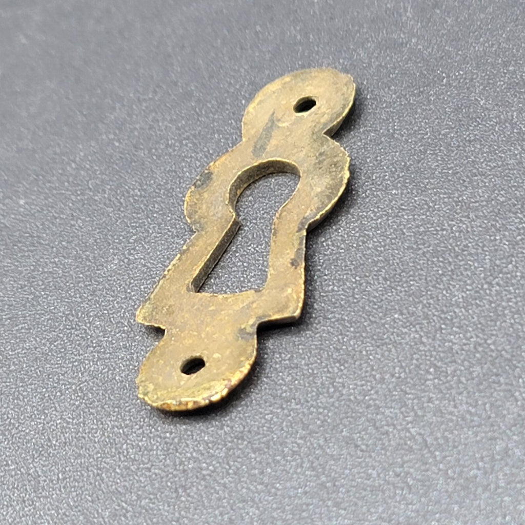 Vintage Brass Skeleton Keyhole Escutcheon SINGLE ONLY 6013