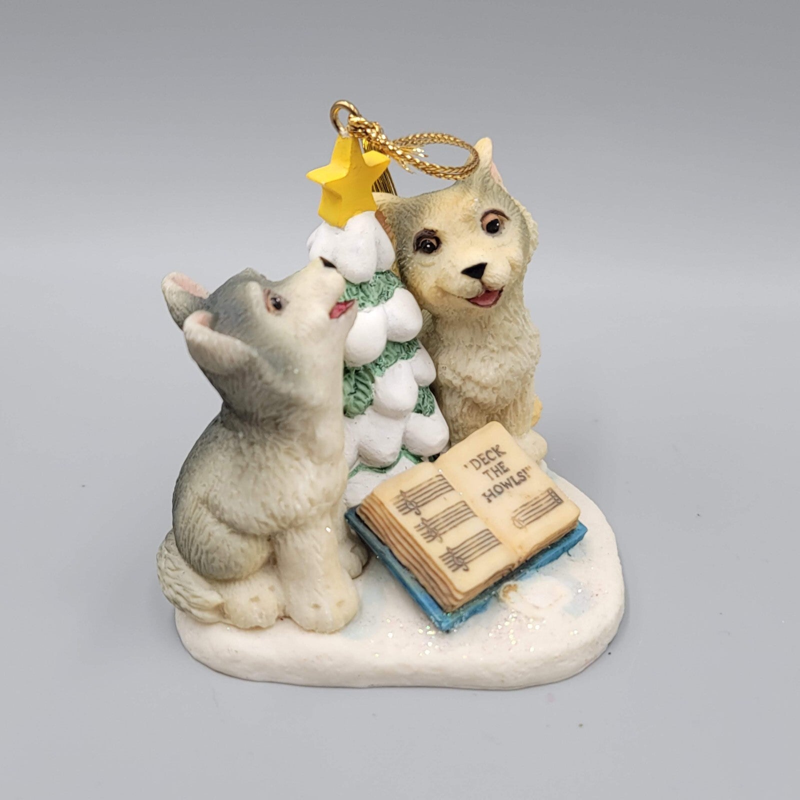 Vintage Bradford Edition Deck The Howls Puppy Ornament Christmas 89220 1995