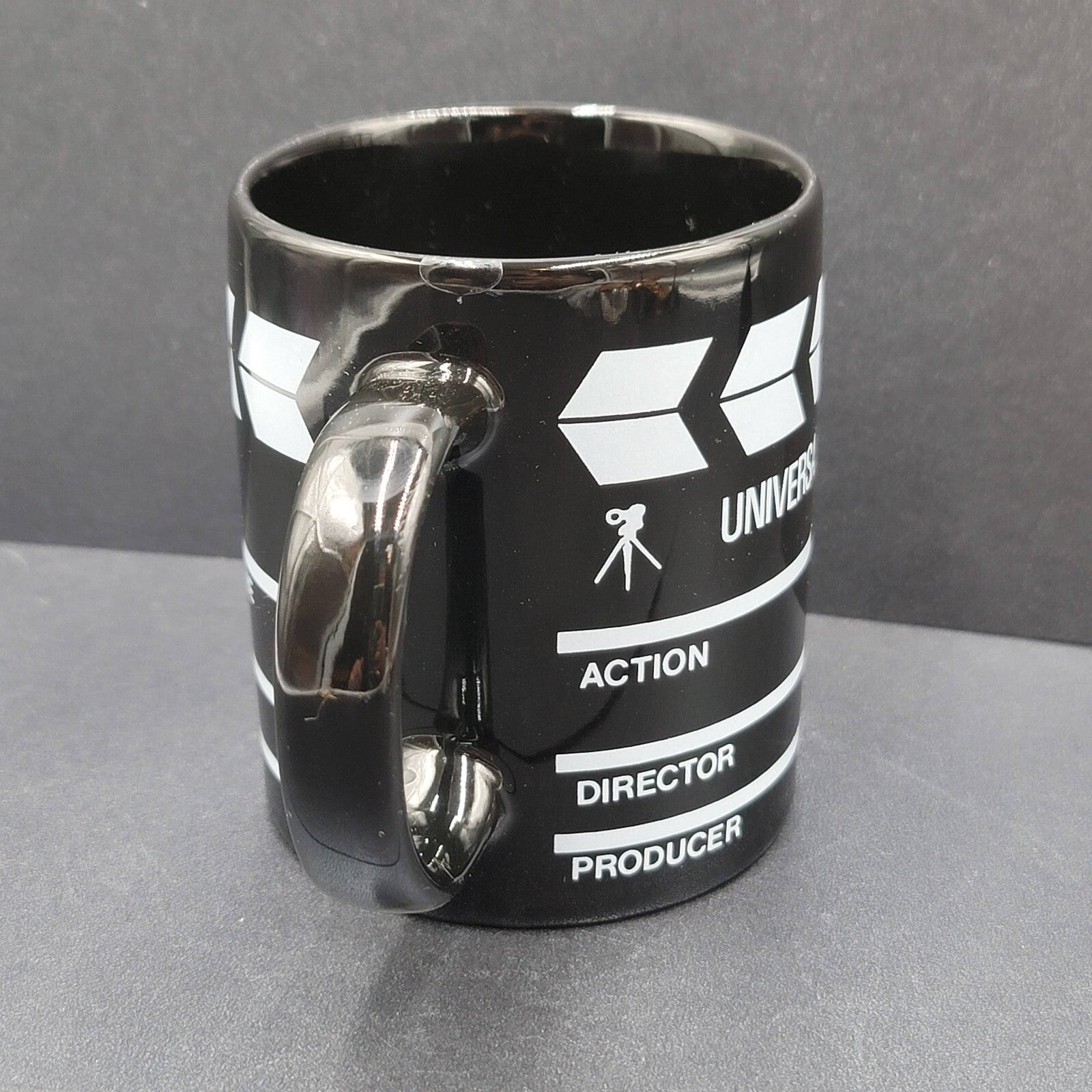 Universal Studios Coffee Mug Cup Black White Clapperboard Design