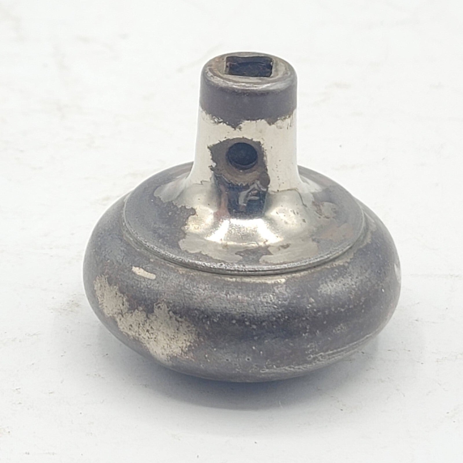 Single Vintage Smooth Steel Door Knob Reclaimed Salvage 2.25"   94k