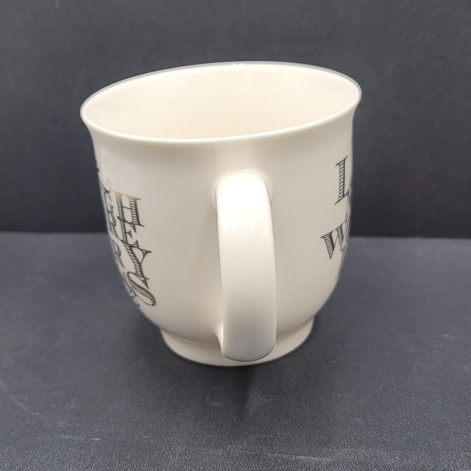 Sheffield Home Ceramic Coffee Mug Yea Cup LAUGH MORE WORRY LESS