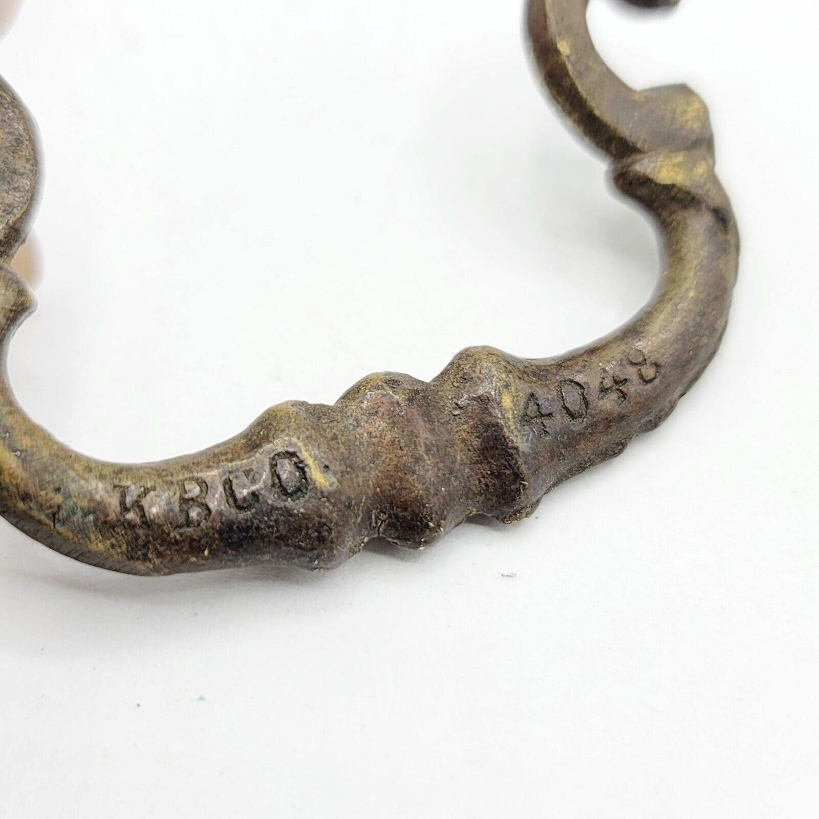 Vintage Brass Ornate Bail Pull Handle Replacement 1.75" Salvage Reclaimed 05