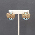 Vintage Clip on Earrings Noahs Arc Acrylic 1.25"