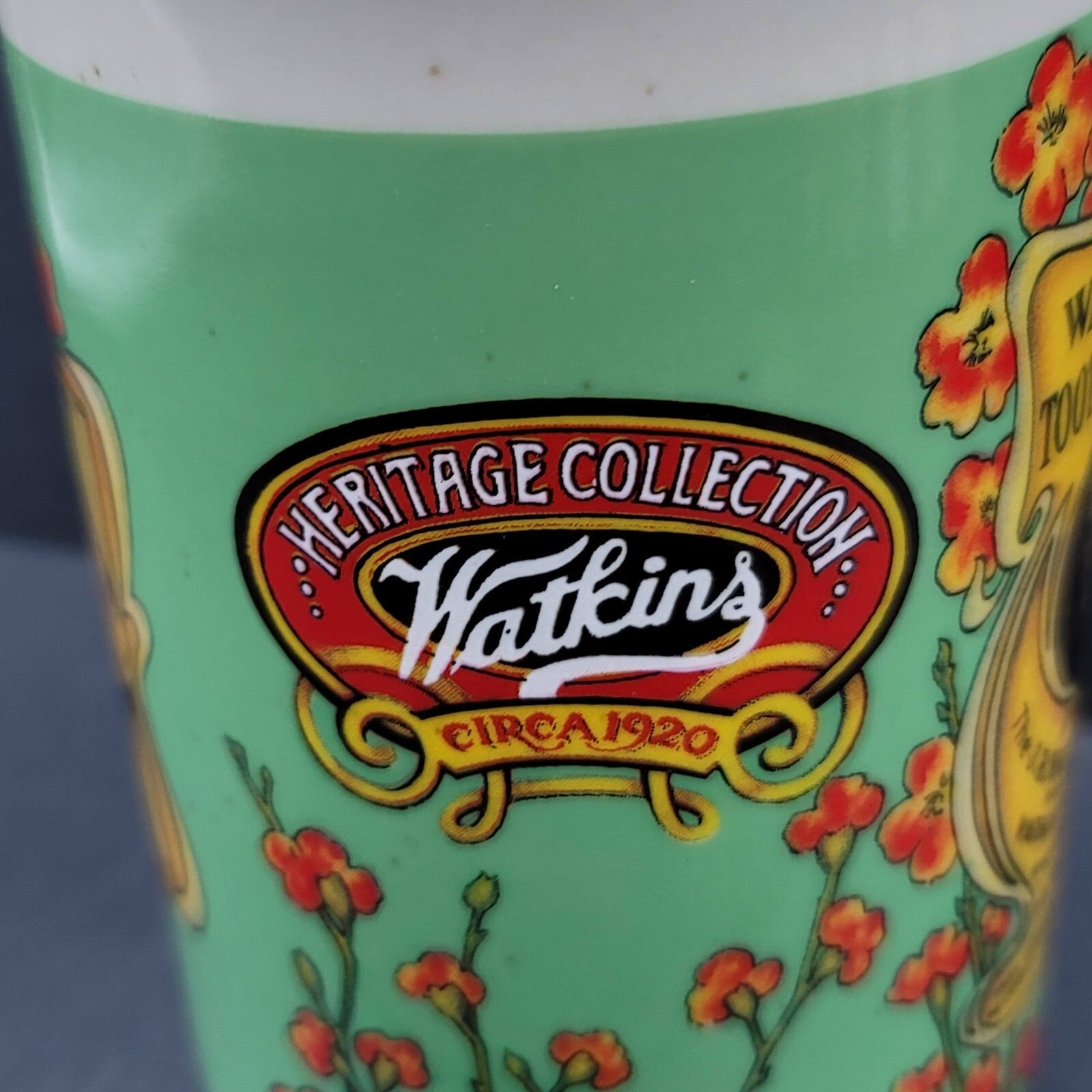 Watkins Tooth Powder Coffee Mug Heritage Collection 1992 Vintage Collectable