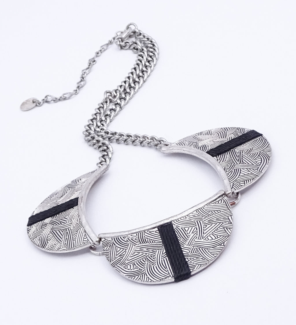 The Sak Necklace Silver tone 16" - 18 1/2" Signed Fashion Necklace