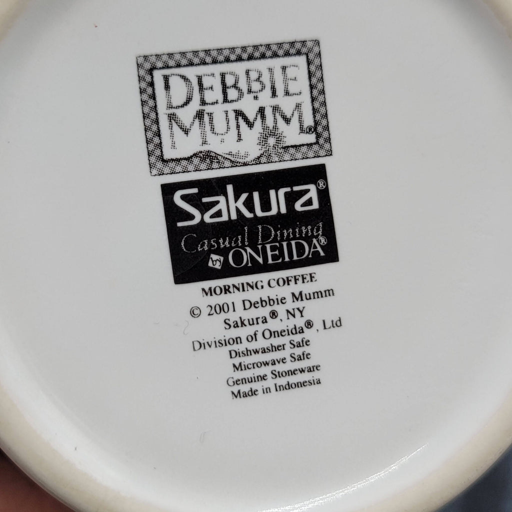 Vintage Sakura Debbie Mumm Coffee Mug 2001 Red Black White Green