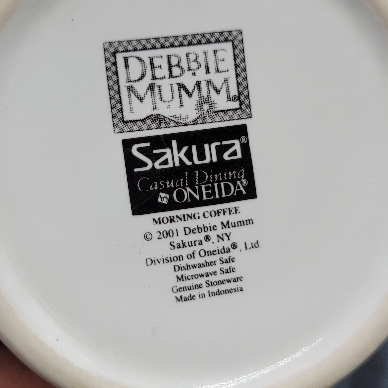 Vintage Sakura Debbie Mumm Coffee Mug 2001 Red Black White Green