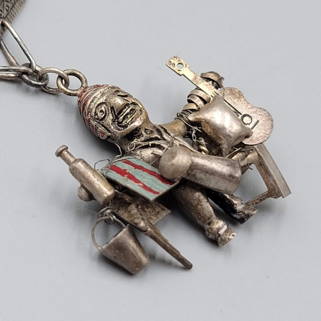 Vintage Sterling Silver Brooch Pin 925 Pendant Peru Figural Junk Dealer SO CUTE!