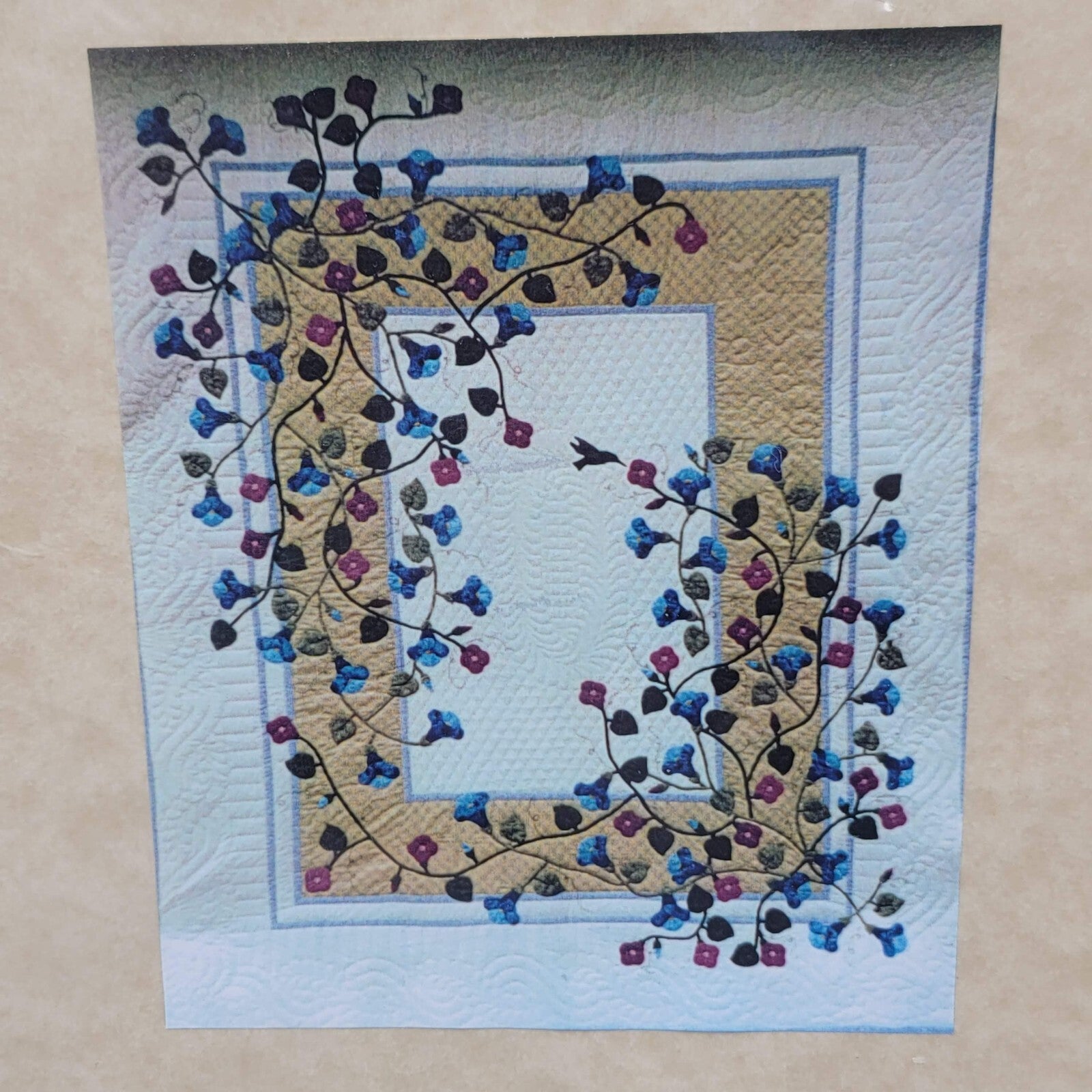 Country Heirlooms Morning Glory Trellis Quilt Pattern Only Size 92"x110"