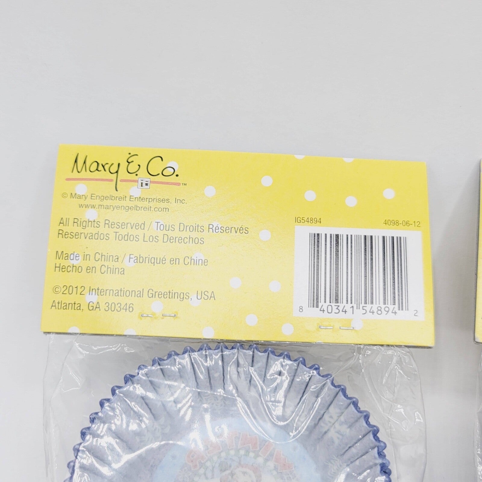 MARY & CO Mary Englebreit Baking Cups Cupcake Liners CUPS NOS Lot of 3 150 total