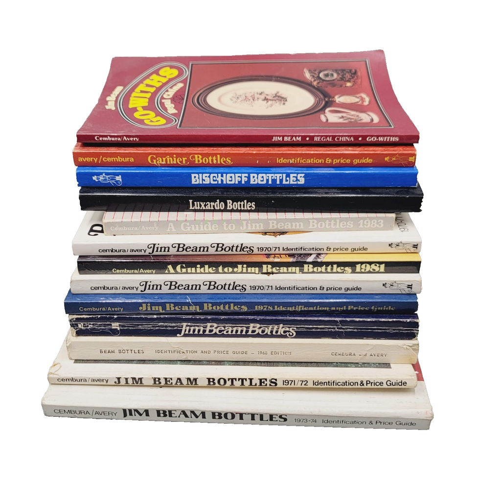 Jim Beam Bottles Collector Books Lot of 13 and Other Collectible Decanters