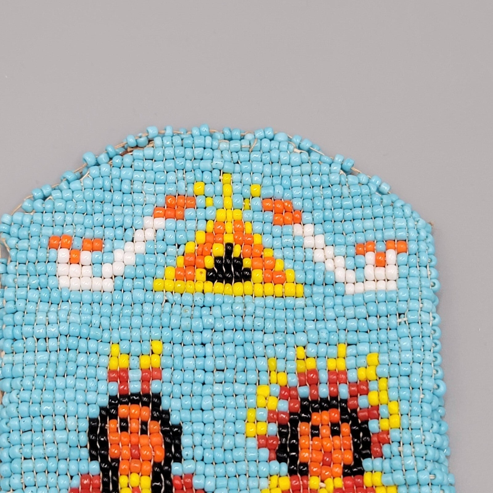 Vtg Native American Seed Bead Sunglass Eye Glass Case Holder Leather