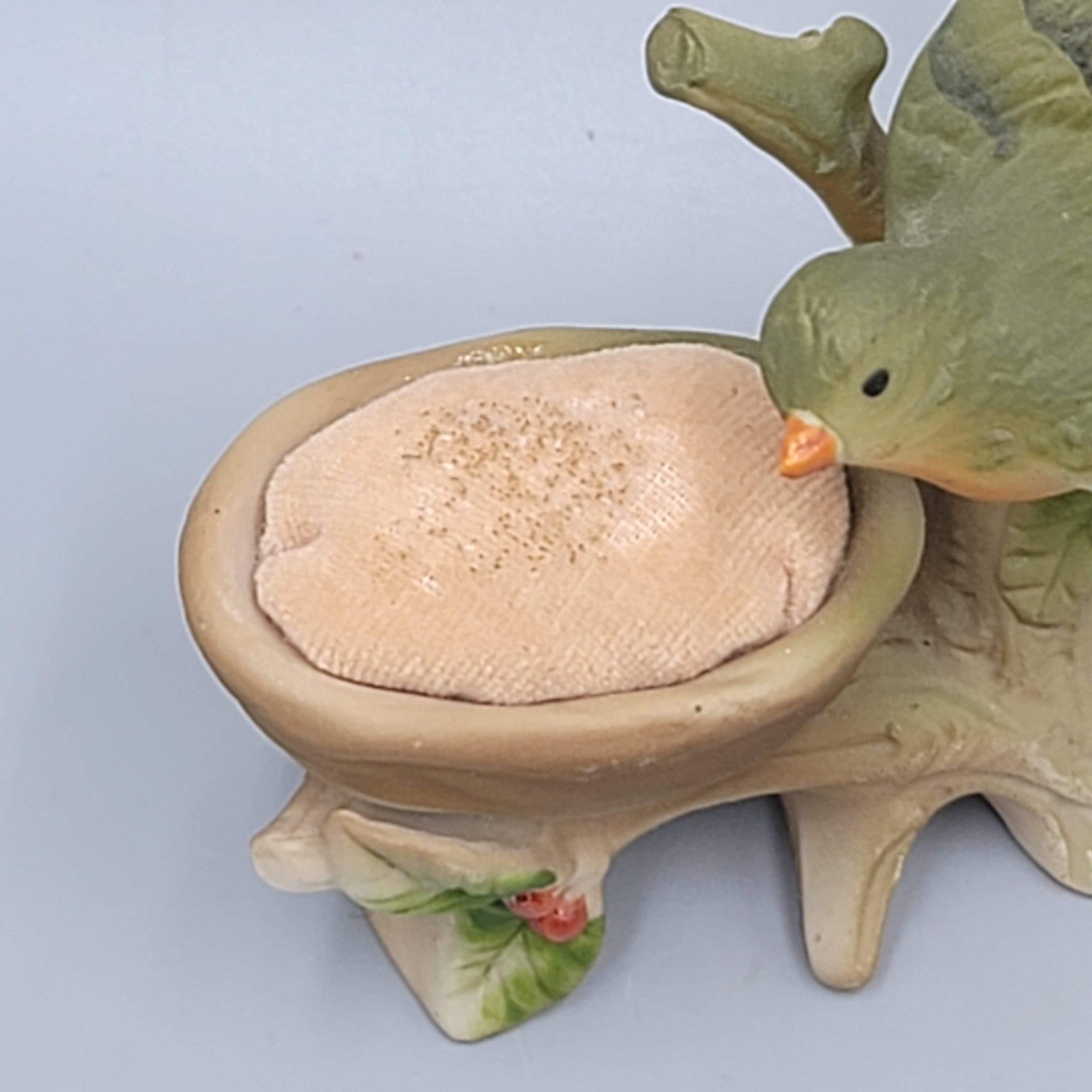 Vintage Bird And Nest Ceramic Pin Cushion Japan Ardalt Lenwile China