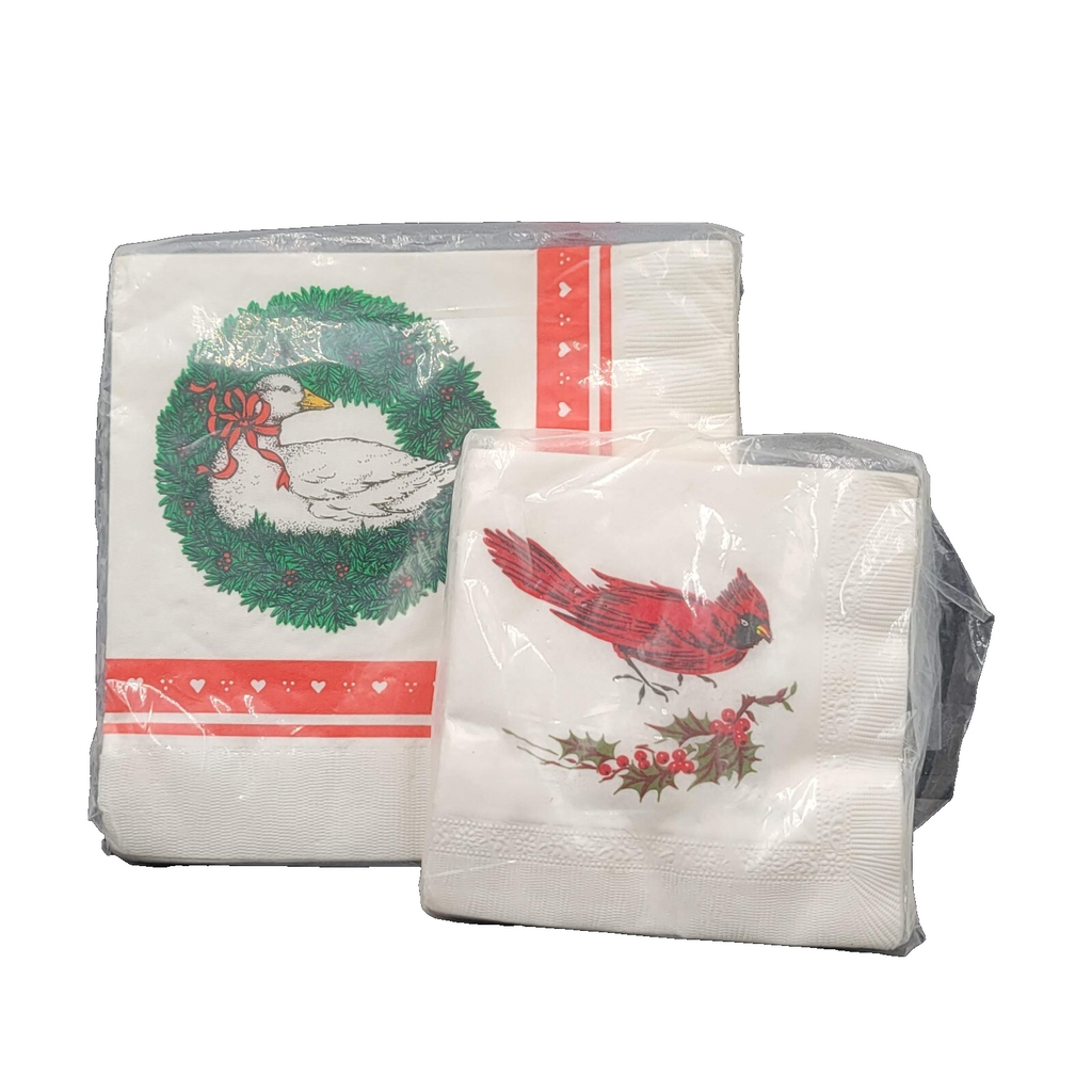 Vintage Christmas Cocktail Napkins Sealed Contempo Themes of Christmas 36 total
