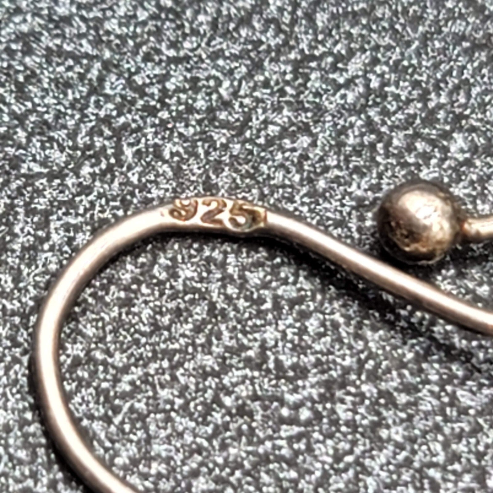 Sterling Silver Pierced Earrings Capped Pearl Bead Dangle 1.25"
