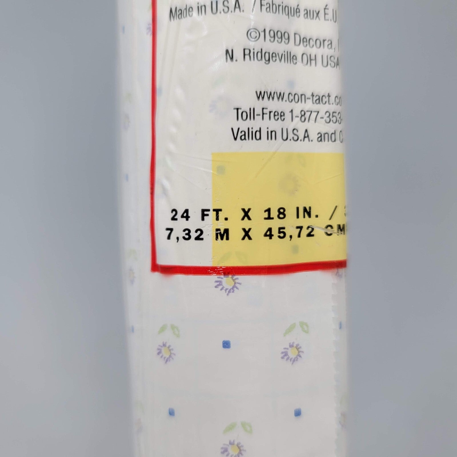 Vintage Contact Paper Collections 24 Ft x 18 in Roll NOS Purple Daisy