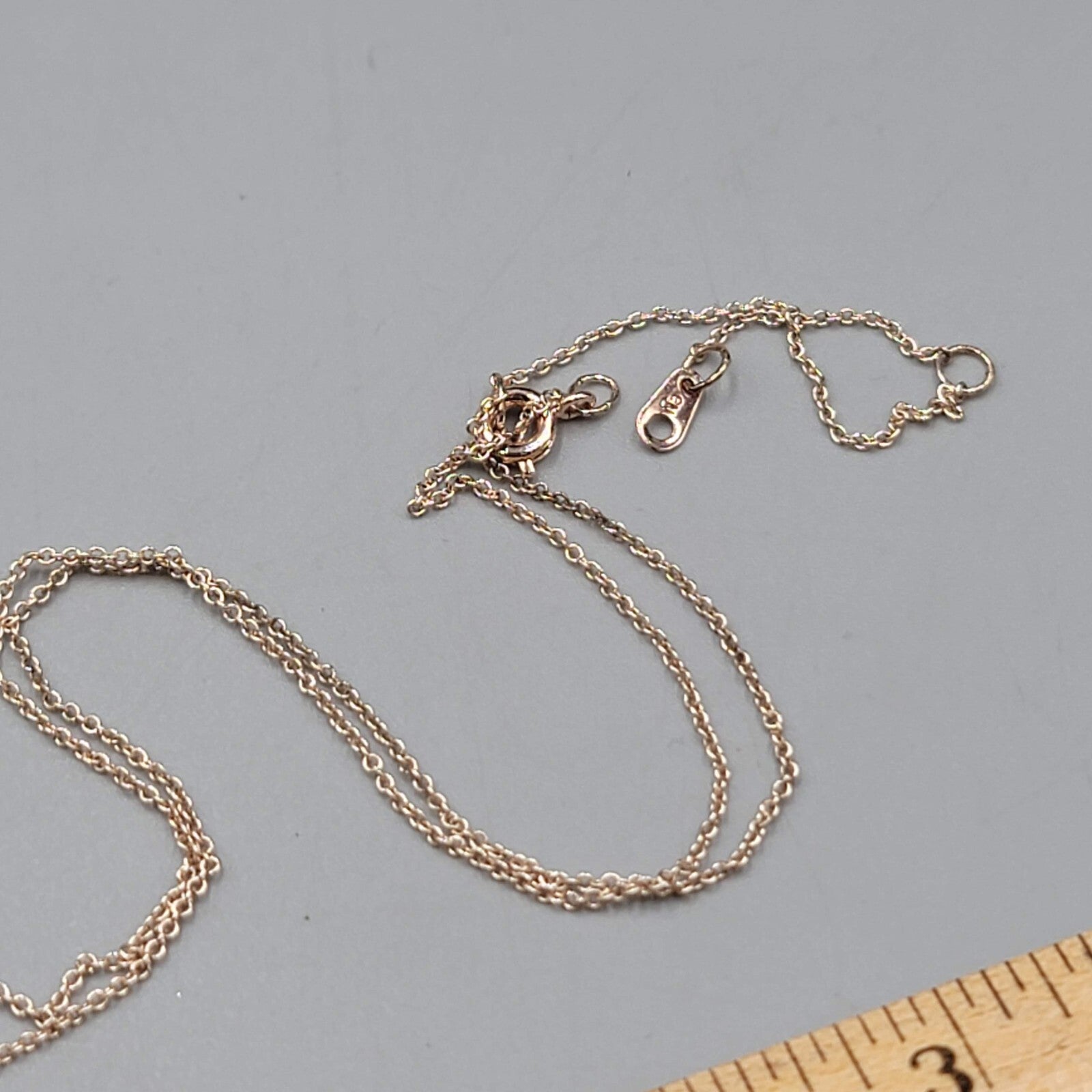 LA CN Necklace Rose Gold tone Bar Pendant 15" 17" 18"