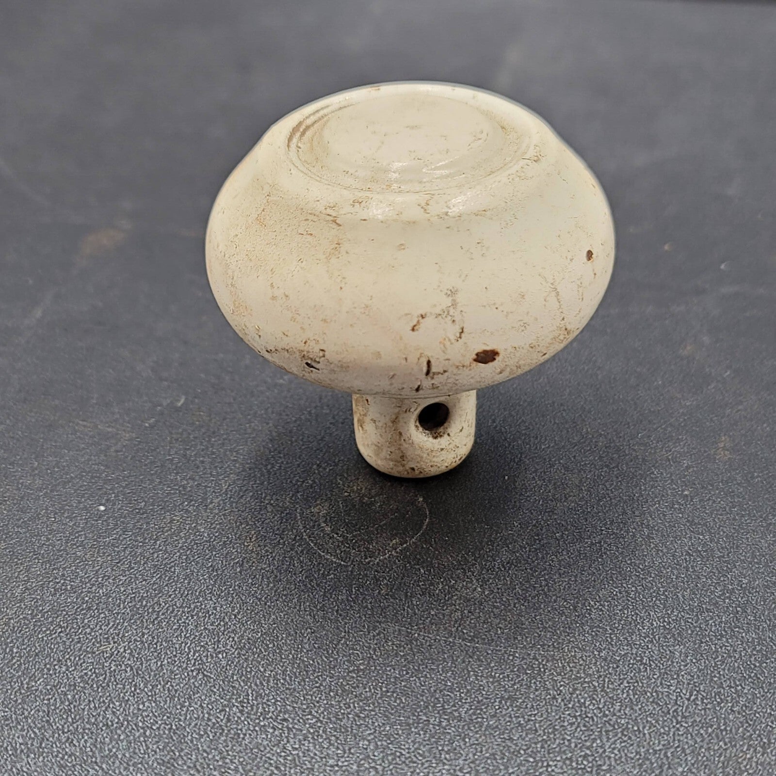 Vintage SINGLE Doorknob Salvage Door Hardware Painted White Shabby Chic