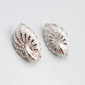 Vintage Judy Lee Clip on Earrings Filigree Silver tone Climber 1 1/8"