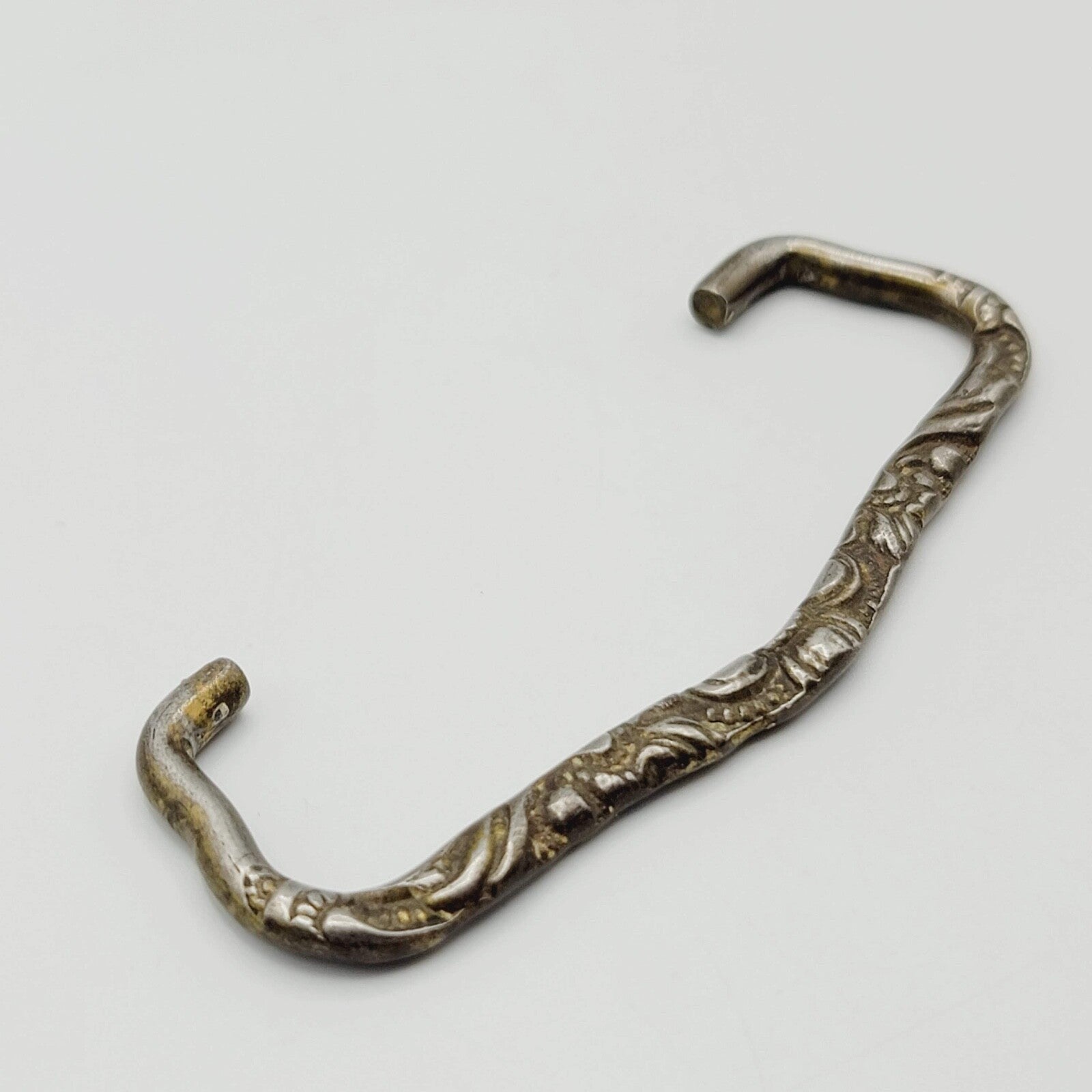 Vintage Single Ornate Bail Pull for 3" Pull Handle Replacement  Steel Gray