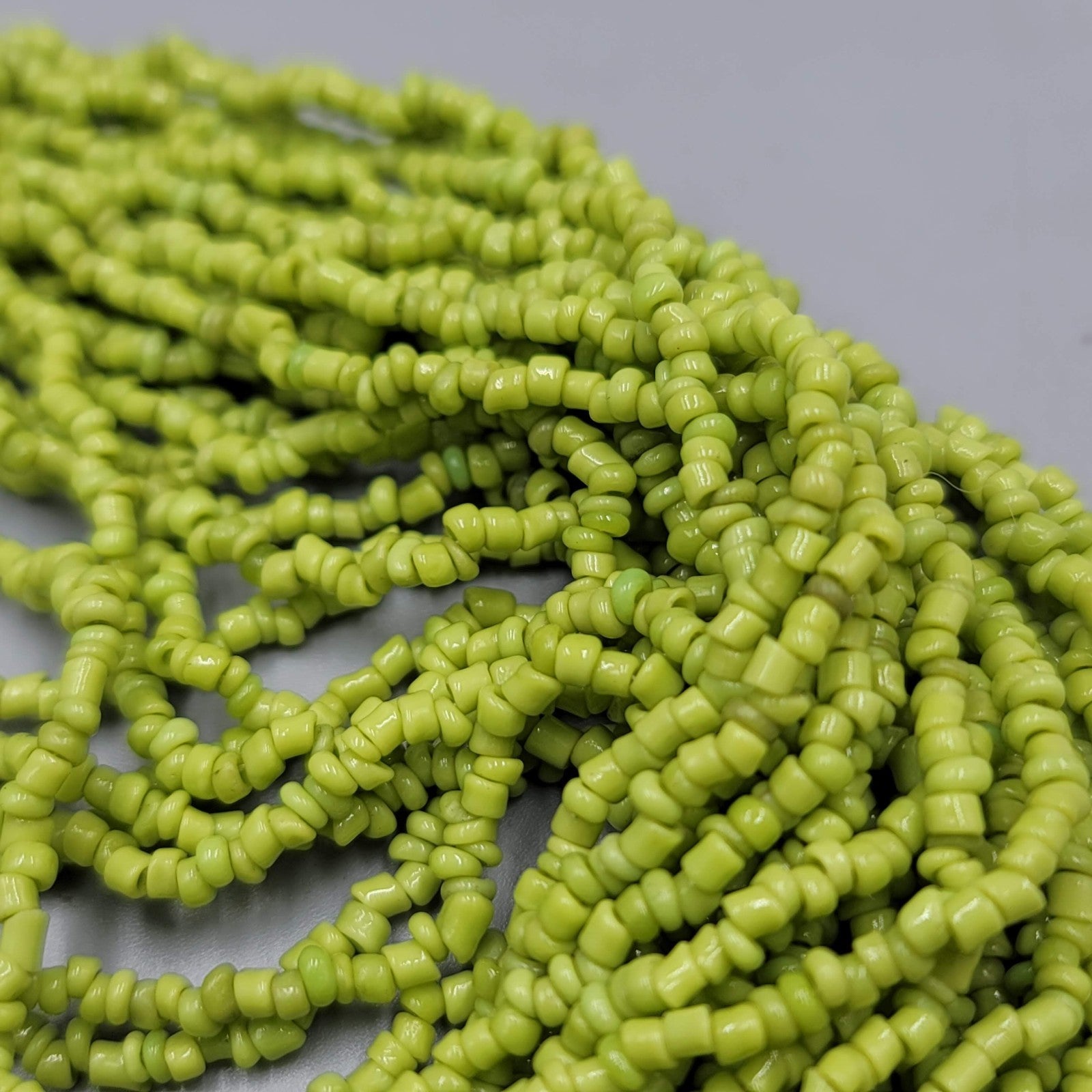 Multistrand Green Seed Bead Necklace 16" 18" 20"