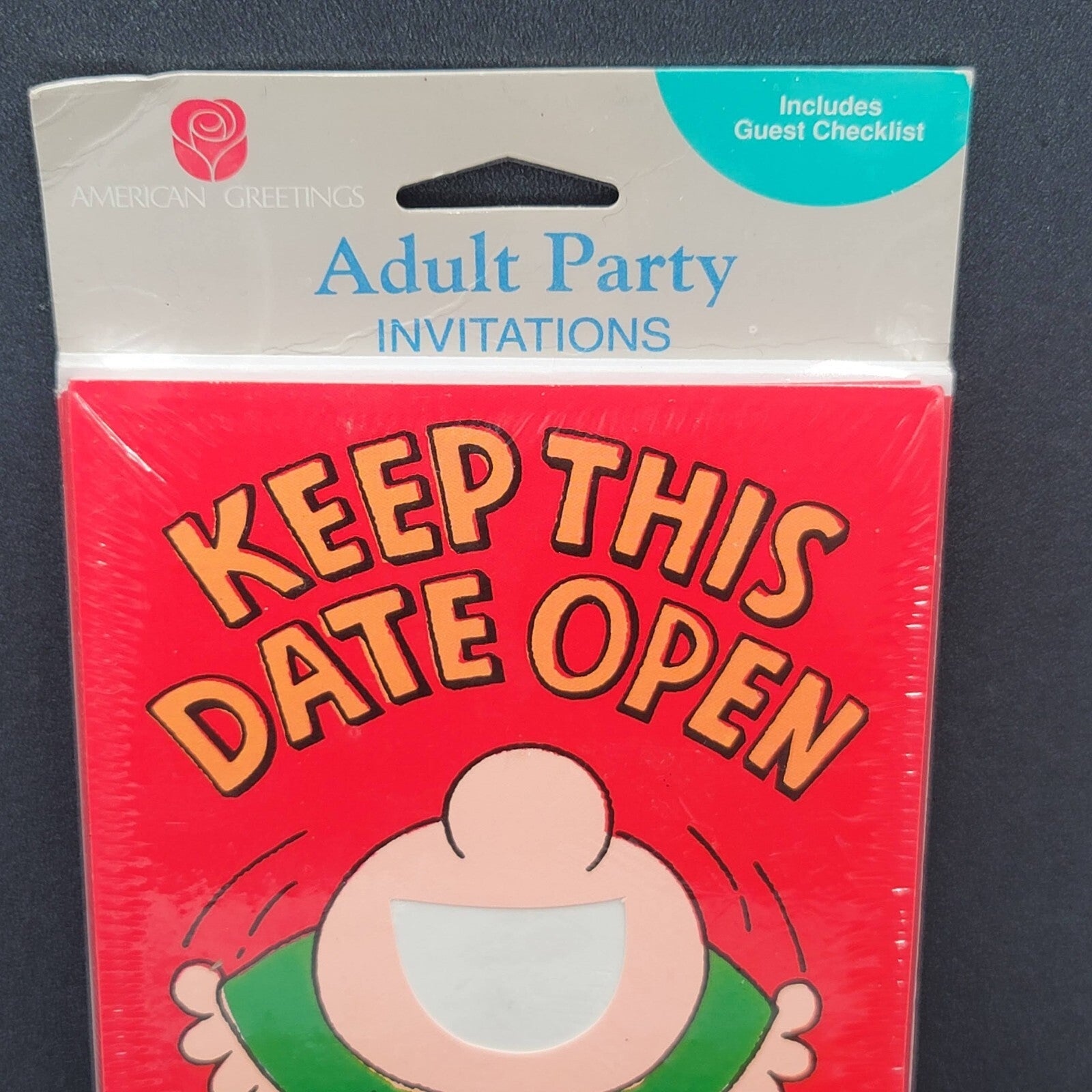 Ziggy Party 8 Invitations American Greetings Vintage NOS Sealed Keep This Date