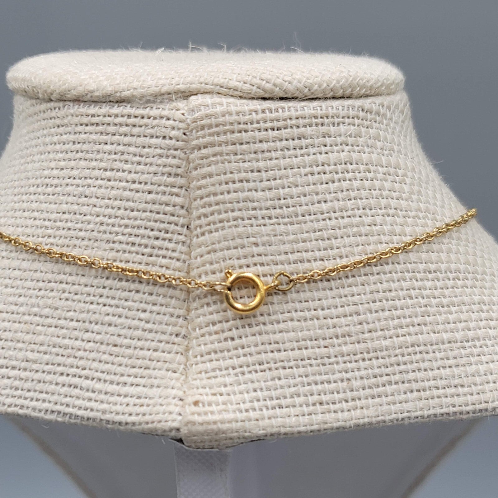 Vintage Butterfly Necklace Gold tone Birthstone January or July 15"