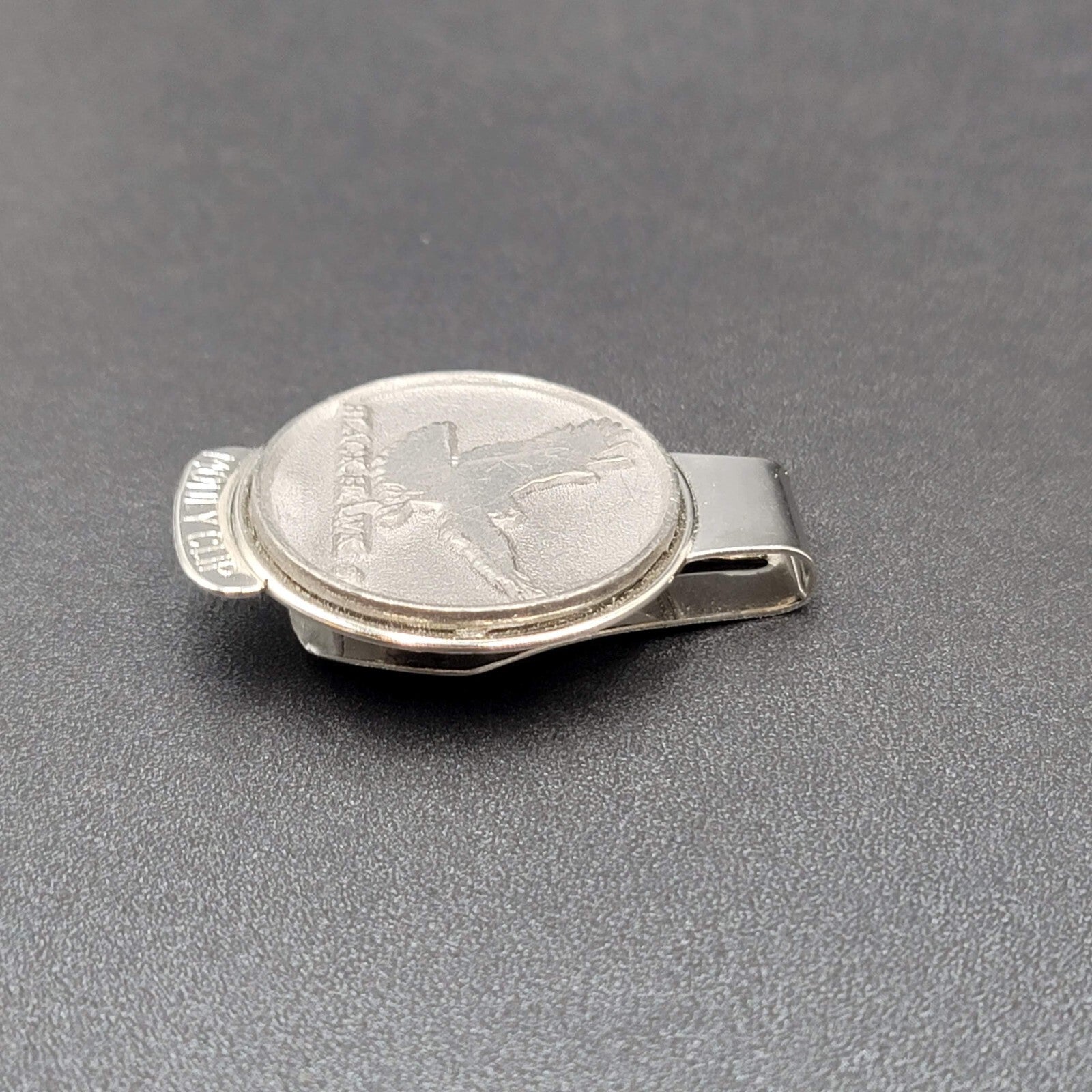 Black Hawk Colorado Money Clip Silver tone Souvenir