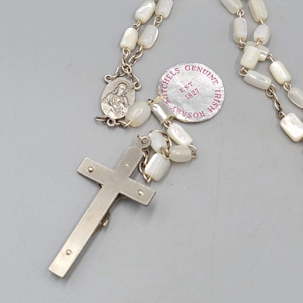 Mother of Pearl Rosary Mitchells Genuine Made in Ireland