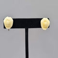 Vintage Cowrie Shell Clip on Earrings Studs 5/8"
