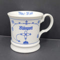 Indian Blue Coffee Mug Finnish White and Blue Tea Cup Ceramic