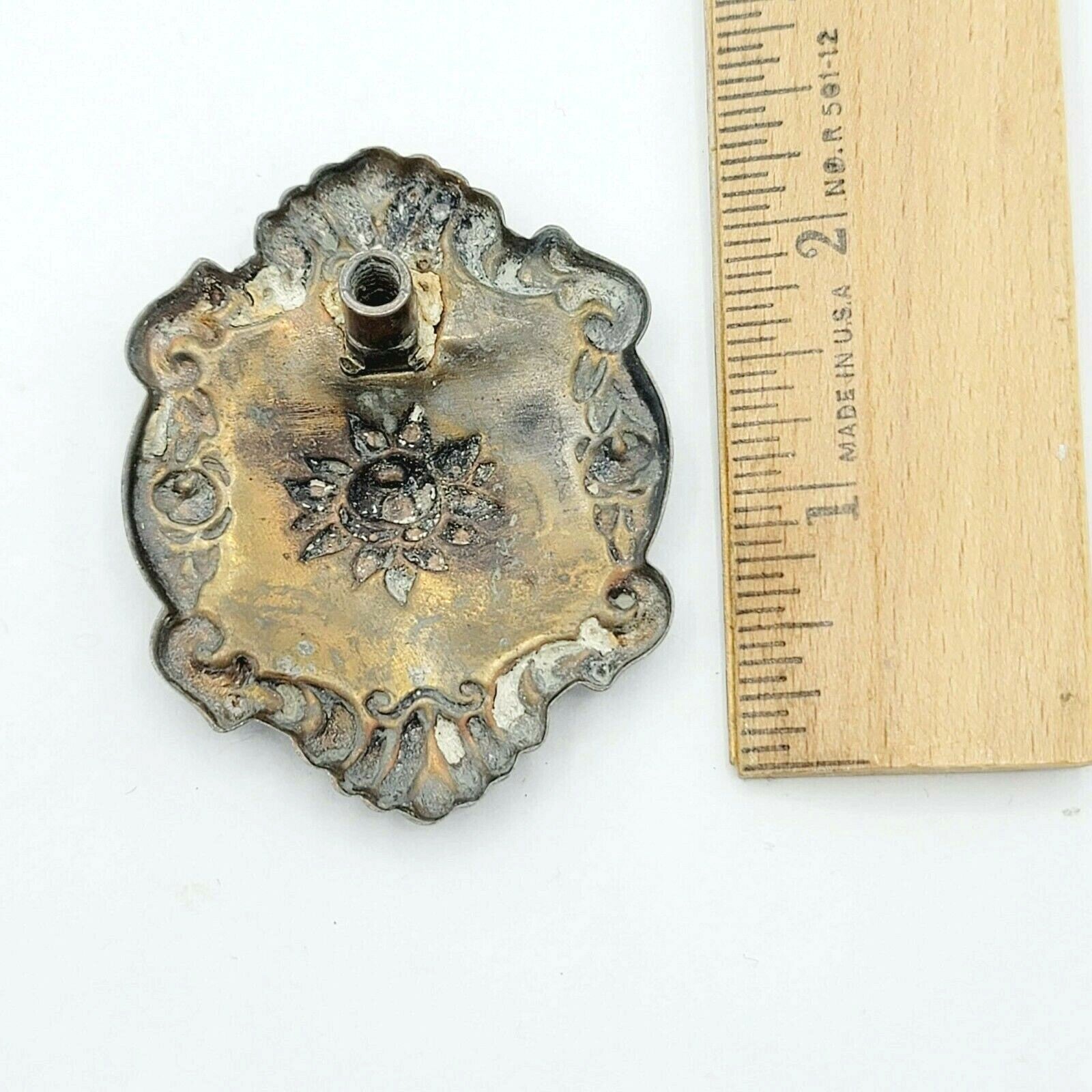 Vintage Steel Drawer Pull Handle Salvage Hardware SINGLE ONLY 2 1/2" x 2". 0014