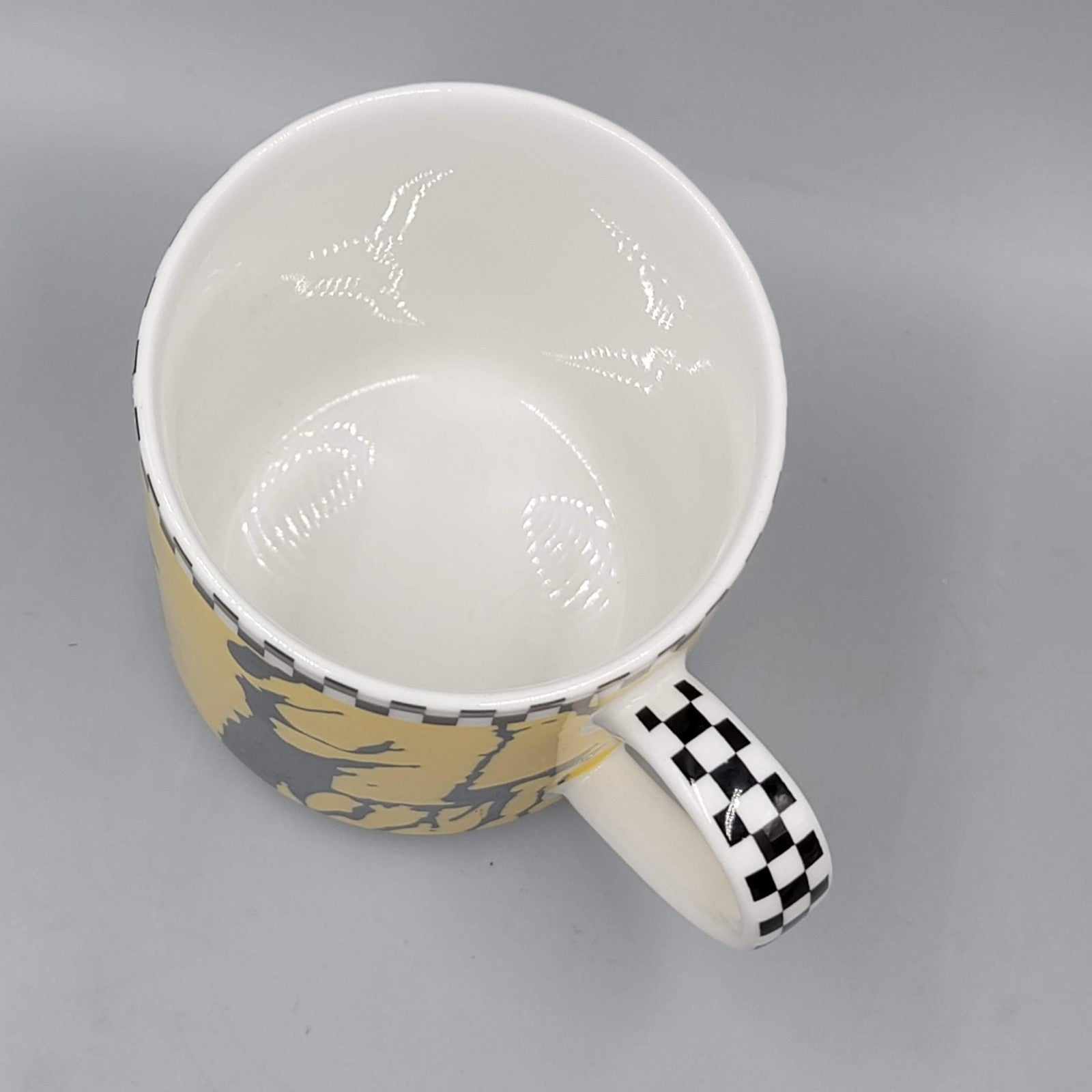 Studio Nova Coffee Mug New York Taxi Fine Porcelain Yellow Checkered