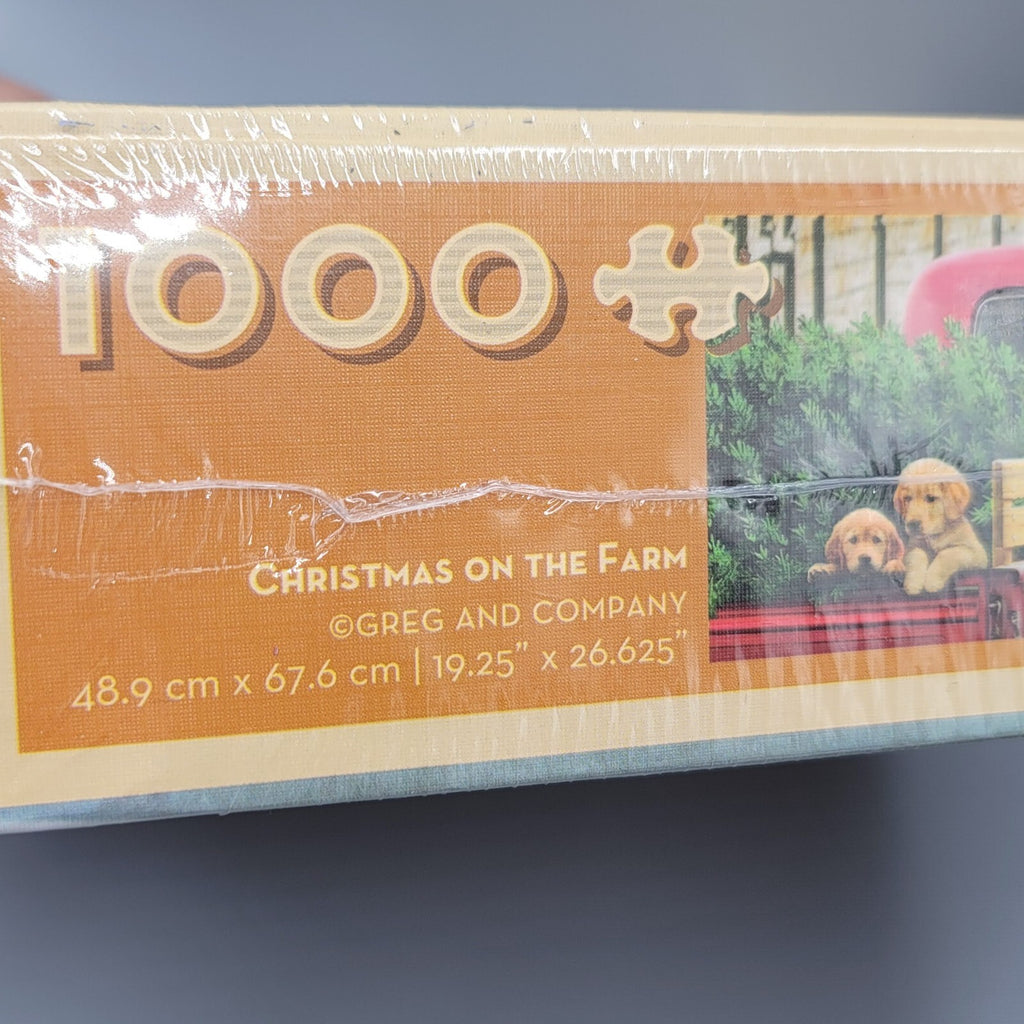 Cobble Hill Puzzle CHRISTMAS ON THE FARM 1000 Piece Puzzle NEW 2021