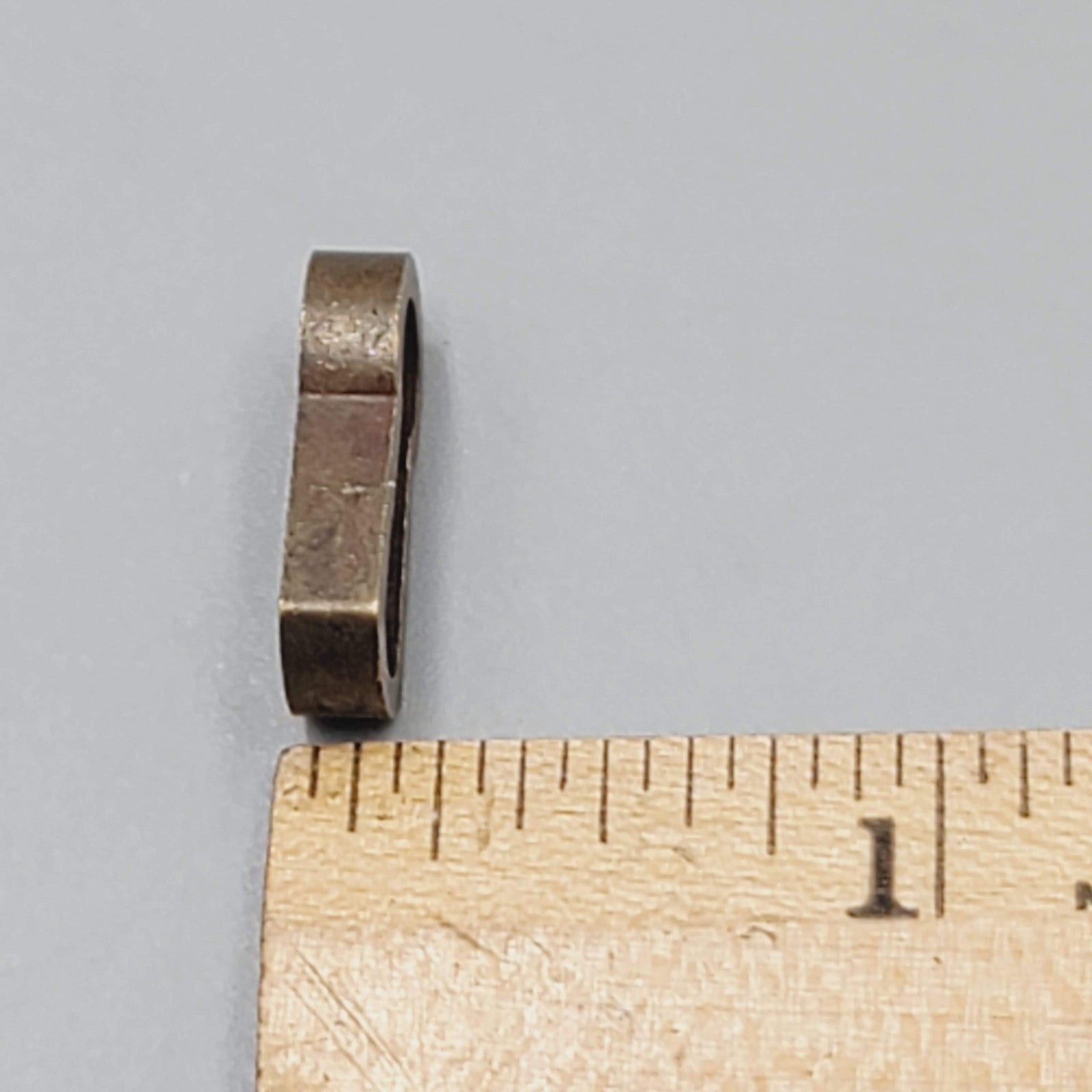 Vintage SINGLE Brass Skeleton Key hole Insert Escutcheon Salvage Hardware 3/4"