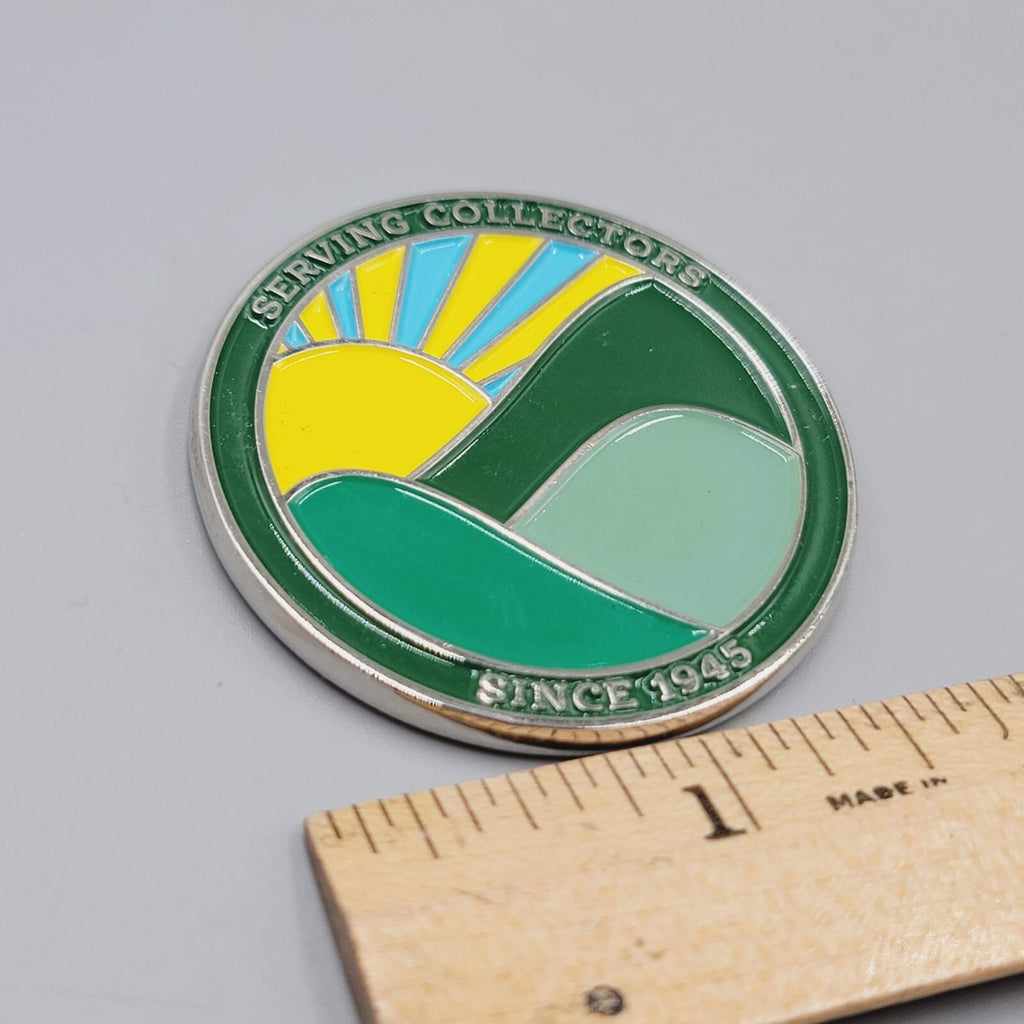 Boy Scout Commemorative Token Coin Maynard & Fannie Sundman 75 Years 1.75"