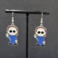 Michael Myers Pierced Earrings Enamel Halloween Horror Movie Dangle 1.25" FS