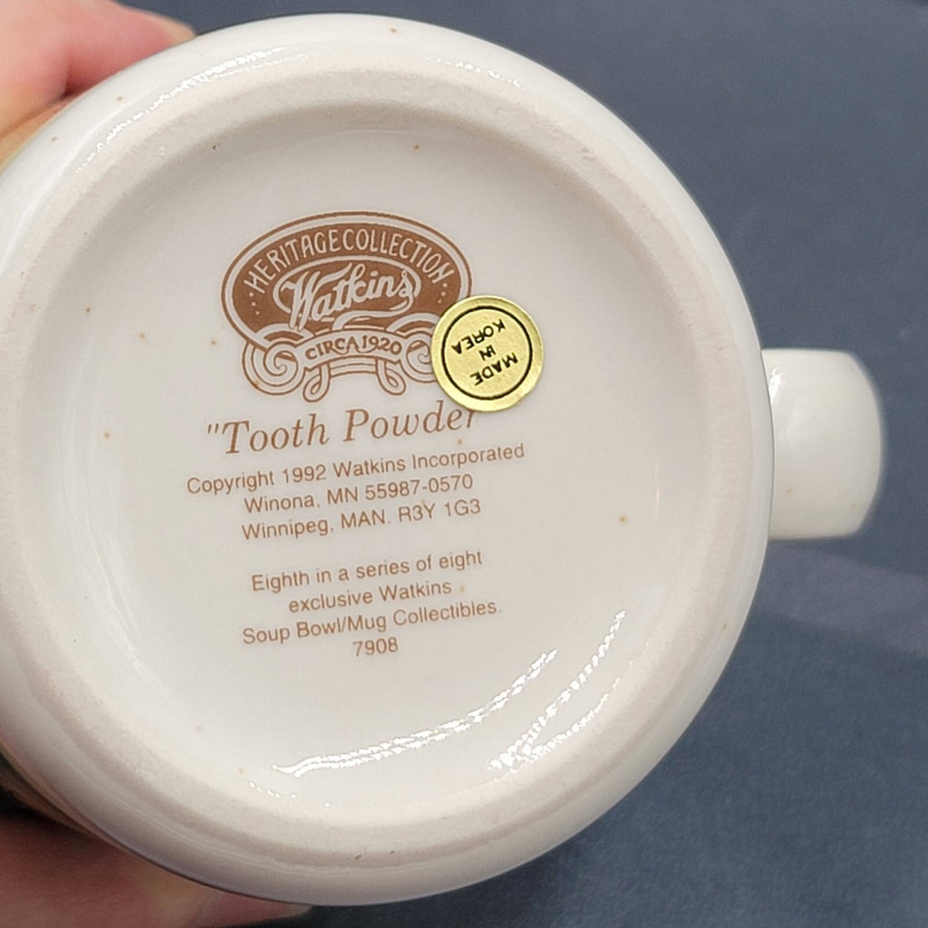 Watkins Tooth Powder Coffee Mug Heritage Collection 1992 Vintage Collectable